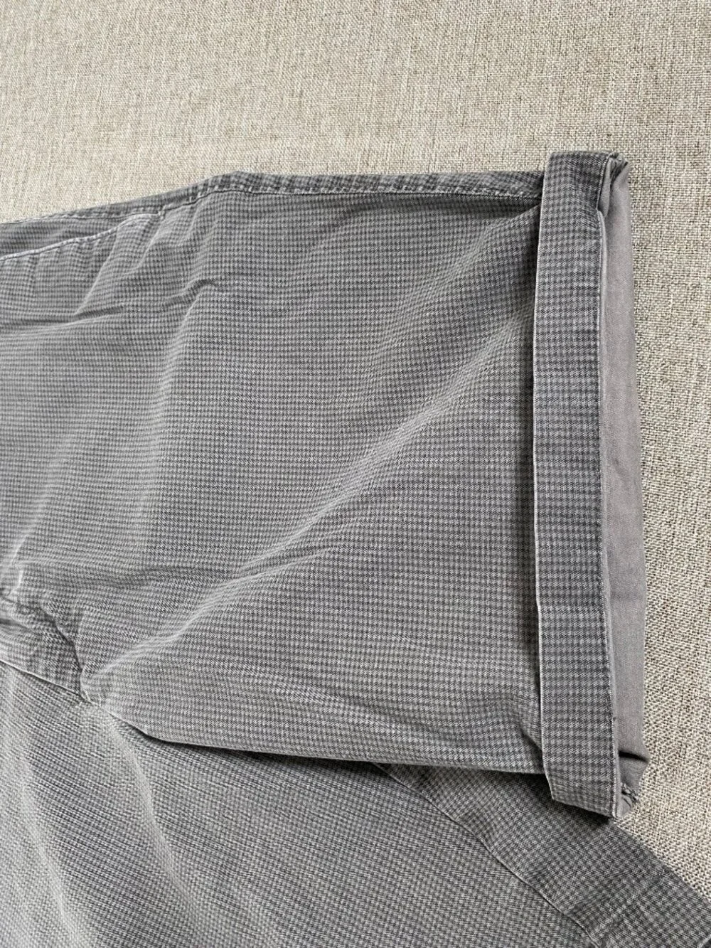 Banana Republic Chino Aiden Shorts Men's 36 Mid Rise Gray Check Casual